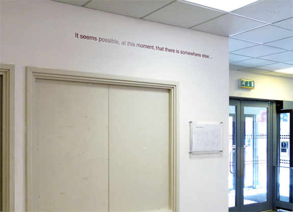 Philip Bradshaw, Installation view, Nothing To Be Done, Somewhere Else, 2013